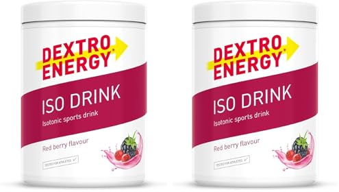 DEXTRO ENERGY ISO DRINK RED BERRY (440g) - Isotonisches Getränkepulver mit Natrium, Magnesium, Kalium, Chlorid, schnelle Kohlenhydratversorgung, Booster mit Elektrolyten, Glutenfrei, Laktosefrei
