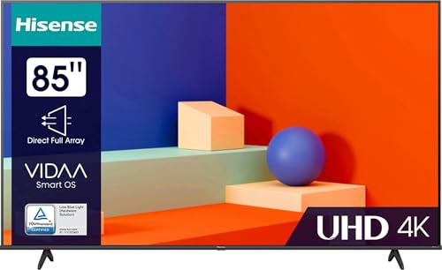 Hisense 85A69K – Smart TV de 85 pulgadas, 4K, LED, DVB-T2, HEVC (H.265), negro