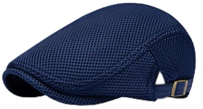 Faxianther Casquette Béret Homme Respirant Casquette Plate d’Été en Maille Taille Réglable 56-61 cm