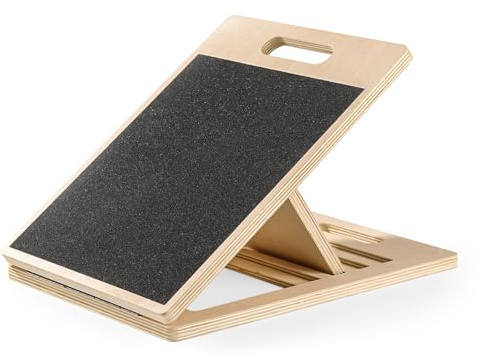 Piorlado Professional Wooden Slant Board for Calf Stretching, Adjustable, Steel Frame Construction, Non-Slip Surface, Portable Board for Home, Gym, and Outdoor Use