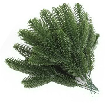 50 rami di abete artificiali, decorazione natalizia, per corona dell'Avvento, ghirlanda di abete, albero di Natale, decorazione da tavolo, abete e fai da te, foglie di pino in plastica come reale