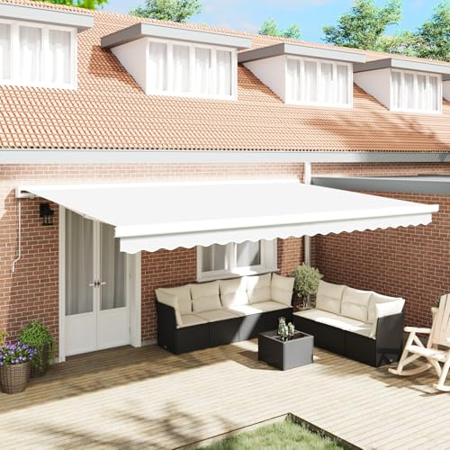 Housse de rechange pour store de 5 x 3,5 m - En polyester imperméable - Protection solaire - Pour jardin extérieur - Toit de terrasse pour ombre et protection UV
