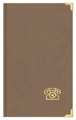 Telefonbuch Adressbuch ca DIN A5 mit Messingecken Grau