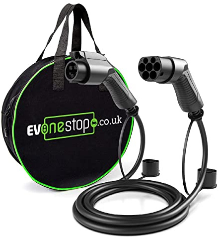 EV/Electric Vehicle Charging Cable | Type 1 to Type 2 | 32 Amp(7.2kW) | 5 Meter | Free Carry Case | Outlander, Nissan Leaf 2012-2017 |