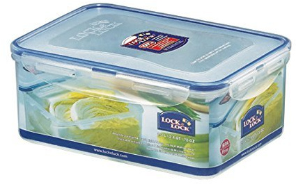 Juego de 3 Lock & Lock – HPL825 – Tartera Rectangular 232 x 165 x 95 mm – 2300 ML – Recipiente hermético vorrats Caja Bote Transparente