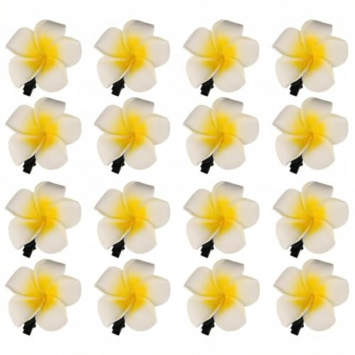 12 clips de cabello de flores de espuma estilo bohemia hawaiana, de 5,9 cm