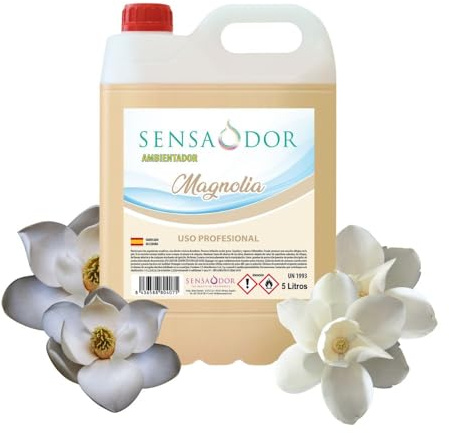 Ambientador SENSAODOR, 5 Litros, Beige, Garrafa, Profesional, Empresas, Negocio, Limpieza, Neutralizador, Quitaolor, Buen olor, Aromatizador (Magnolia)
