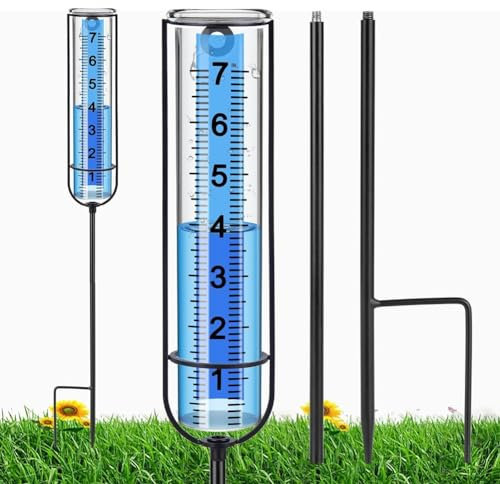 Pluviomètre extérieur pour cour et jardin Structure à trois sections Installation pratique