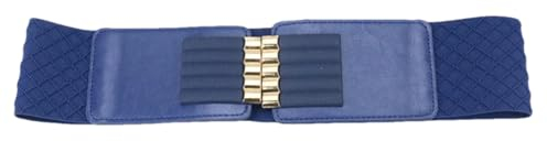 Rfmfkkg Elastischer breiter Gürtel für Damen, Taillengürtel, Ledergürtel, weiblich, Kummerbund, Hochzeitskleid-Gürtel, blau, 80 cm