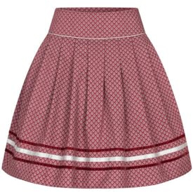 Nübler Rock Damen - Trachtenrock, Moderne bayrische Tracht, Rock Gloria Rot, Größe:40