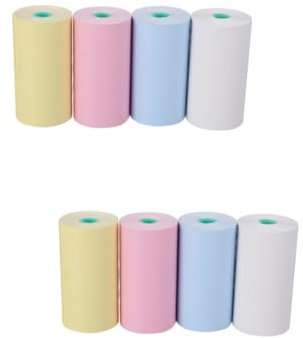 Lurrose 8stücke Selbstklebende Farbige Thermodruckpapier Rolle Wasserfest Ölbeständig Für Etikettendrucker Im Büro Zuhause Und Geschäften