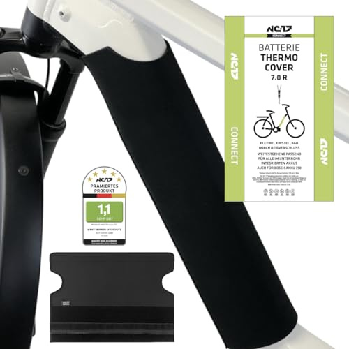 NC-17 E Bike Akku Schutzhülle Unterrohr 7.0 R | mit Reißverschluss | ebike Batterie Thermo Schutz Länge bis 57,5 cm für integrierte Rahmenakku | auch für Bosch Akku 750 | 27-38 cm Umfang