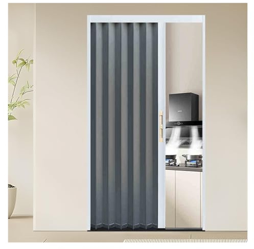 Waterproof Accordion Folding Doors for Cabinets & Doors No Drilling Required Heat Insulating Includes Hardware & Lock - Ideal for Space Saving Solutions