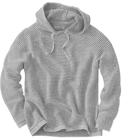 Huvtröja herr överdimensionerad stickad tröja herr med huva randig huvtröja stora storlekar långärmad fleecetröja varm lätt tröja huva bomull säckig sweatshirt sport topp 1, GRÅ, 4XL