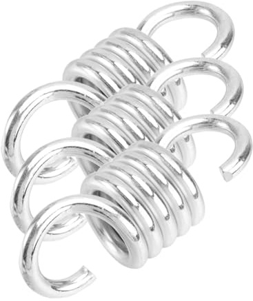 SHINEOFI 3 Piezas Kit de Resortes para Columpios y Hamacas Alta Resistencia y Capacidad de Carga Soporte Seguro para Sillas y Balancines de Jardín