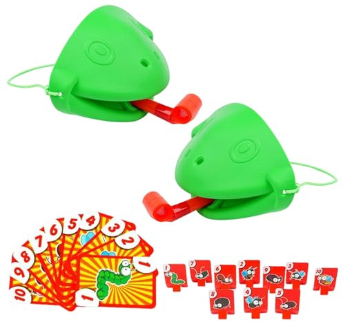FroschBlas Zunge, Froschzungenspiel Mit Wedelnder Zunge Und Leckkarten | Interessante Spiele Für Familienpartys, Multiplayer-Partyspiel Für Kinder, Erwachsene, Feiertagsfeiern 13x9cm