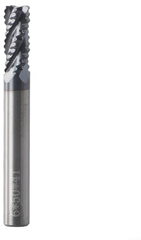 Fresa in carburo solido con rivestimento in AlTiN, fresa per sgrossatura a 4 taglienti per HPC, utensile CNC per acciaio e alluminio, serie (6 mm)