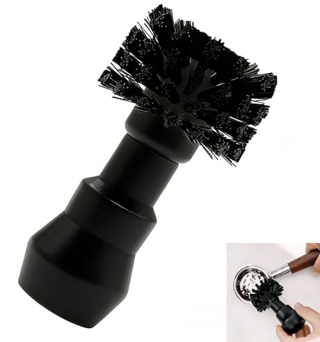 Spazzola per pulizia porta filtro, spazzola caffè espresso professionale per macchina da caffè, dosatore con setole in nylon resistenti manico in legno, pulizia porta filtro espresso da 49 a 54 mm