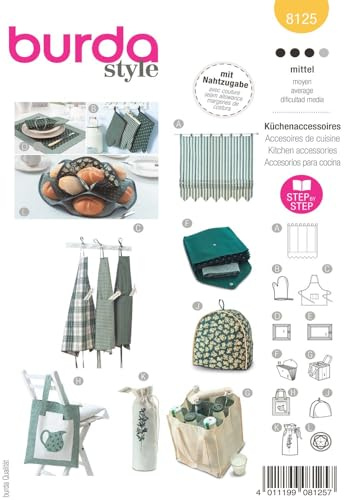 burda style Papier-Schnittmuster #8125 Küchenaccessoires | mit Nahtzugabe