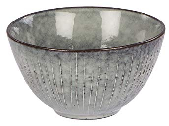 Broste Copenhagen Schüssel Nordic Sea, Keramik Graublau 15 cm, Blau