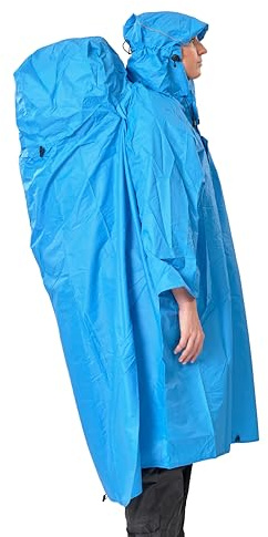 LOWLAND OUTDOOR Poncho da pioggia, blu, L