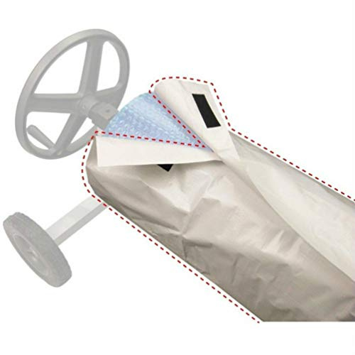 Asiacreate Swimming Pool Solar Blanket Reel Cover,Solar Roller Protective Cover,24 Feet Wide,Beige