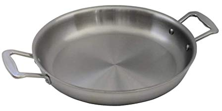 Little Griddle ANYWARE AQ-115 - Sartén de 7 capas para exteriores con superficie de cocción de acero inoxidable preparada para inducción, núcleo de aluminio de 5 capas y dos asas auxiliares