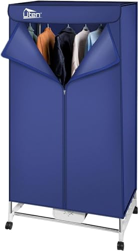 Uten Secador de Ropa portátil Armario de Secado de Aire Caliente Tendedero de Ropa eléctrico Apilable de Doble Capa para Apartamentos 1500W Tendedero Electrico de Ropa