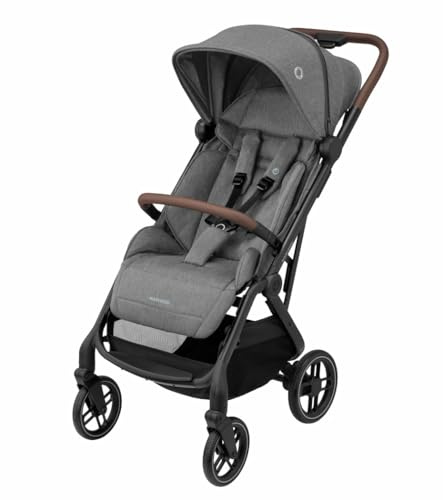 Maxi-Cosi Soho Kinderwagen, 0–4 Jahre, 0–22 kg, ultrakompakt Buggy, Automatischen Einhand-Klappmechanismus, Geräumiger Sitz, 3 Liegepositionen, flache Liegeposition, Select Grey