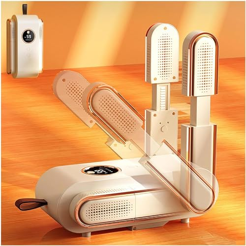Electric Shoe Dryer, Shoe Dryers Portable, Boot Dryer Portable Foldable Expandable with Blu-Ray/3 Modes Timer, Show Dryer Boot Warmers/Dryer for Camping Travelling or Skiing Boot Dryer Shoes Dryer.