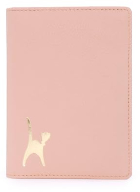 Catwalk Collection Handbags - Damen Leder Reisepasshülle Klein - Reisepass Organizer Hülle für Reise - RFID Schutz - mit Geschenkbox - Skye - Rosa