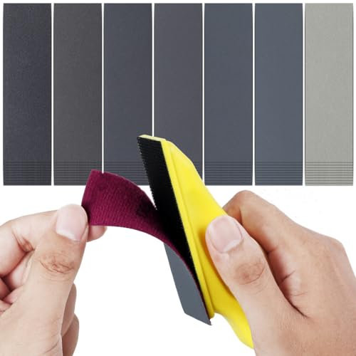 70-teiliges Handschleifpapier, MINI-Schleifmaschinen-Set, Schleifenschleifpapier, verschiedene Körnungen, Nass- und Trockenschleifstreifen, Detailwerkzeug mit Handmühlenstein, 70-teilig