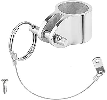 Stainless Steel 316 Jaw Slide Clamp with Quick Release Pin 1 Inch 25mm Bimini Top Hinged Slide Fitting Hardware Marine Boat