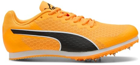 Puma Evospeed Star 9 Junior Laufschuhe für Kinder, Spikes Sun Stream-Puma White-Black, Orange