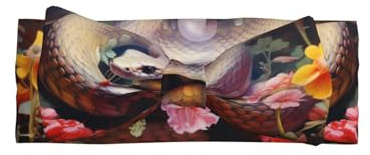 WZYWHJ Bandeau imprimé petit serpent dans le parterre de fleurs pour bébé et accessoires de cheveux élastiques doux pour nouveau-nés et filles
