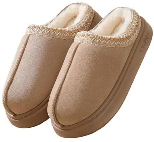 Zapatillas Mujer Hombre Casa Casual Invierno Cómodas Felpa Peludas Antideslizantes Zapatillas de Casa Mujer Hombre Antideslizante Cómodas Pantuflas para Invierno Cálido Suave