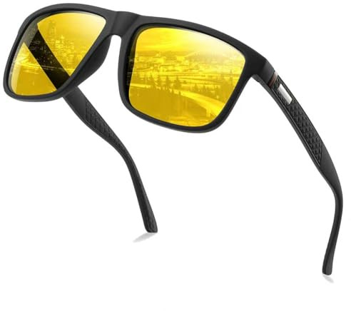 Perfectmiaoxuan Polarisierte Sonnenbrille Herren/Damen ; Vintage/Klassisch/Elegant Brillengestell; HD-Pilotobjektive; Golf/Fahren/Angeln/Reisebrille/Outdoor-Sportarten Mode Sonnenbrille | Leichte 20 g TAC polarisierte Gläser mit Anti-Rutsch-Nasenpads und Gummi-Bügeln zum Fahren, Radfahren und Outdoor-Aktivitäten