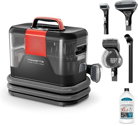 Rowenta Clean It Hot & Cold, Smacchiatore, Pulitore Portatile per Tappeti, Due Modalità di Pulizia, 1150W, IN7022
