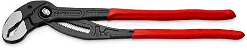 KNIPEX KN8701400 Cobra XL Pipe Wrench and Water Pump Pliers grey atramentized plastic coated 400 mm