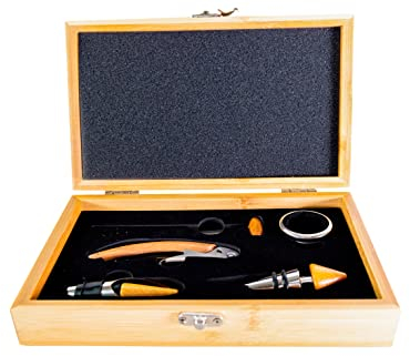 Pradel Excellence RT802H, Cofanetto Sommelier in bambù: per 1 bottiglia con 4 accessori