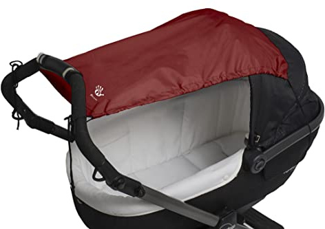 AltaBeBe AL7010-05 Parasole per Passeggino/Carrozzina, Rosso/Beige