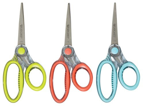 Ciseaux droitiers bouts pointus Microban X Westcott 18 cm - Lot de 3