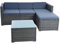 ESTEXO Rattan Lounge Sitzgruppe Polyrattan Gartenmöbel Set Couch 3-Sitzer Rattanmöbel Sofa Set Essgruppe Gartenset Balkon-Set (Anthrazit-Grau)