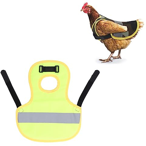 Reflektierende Hühnerweste, Geflügelgeschirrweste, Sicheres Warmes Nylon für Enten und Gänse Im Herbst (Leuchtendes Grün)