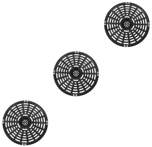 Cabilock 3st Zubehör Für Heißluftfritteusen Bratpfannendeckel Air Fryer Pfannenplatte Grillzubehör Air Fryer Grillrost Korbmatten Für Heißluftfritteusen Frittierplatte Braten Schmiedeeisen