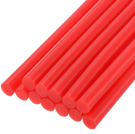 QUARKZMAN Mini Stick Colla a Caldo per Pistola Colla a Caldo 11mm x 100mm Rosso Scuro 12pz