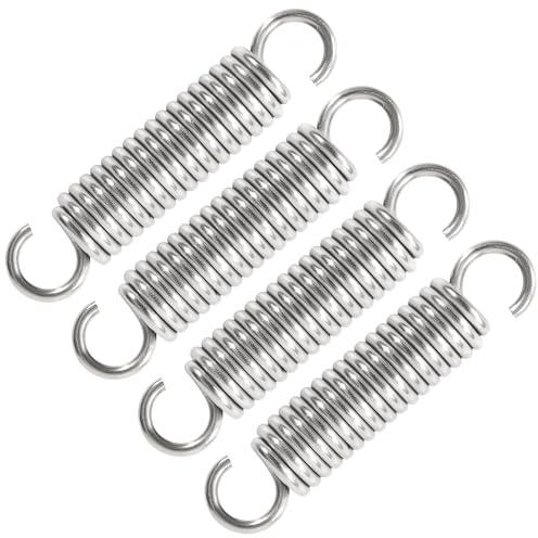 GUNGY Zugfedern mit Haken Edelstahl Zugfeder Spannfeder 55mm Außendurchmesser 12mm Drahtdurchmesser 2,0 mm Maximale Zugkraft 12,3kg 2,0x12x55mm 4 Stück