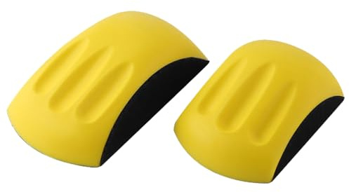 VZU 125mm 150mm Schleifklotz Klett Set (2er Pack) Mausförmiger Handschleifblock mit Klettverschluss Für Schleifen, Polieren & Winkelschleifen Inkl. Sandpapierhalter