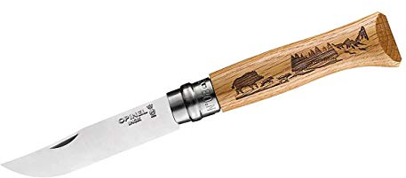 Opinel N¦8 Inox Animalia Jabalý Entrega CON 6 Berlingots EN Cada Caja-Nuevo, Silber, 19,5 cm