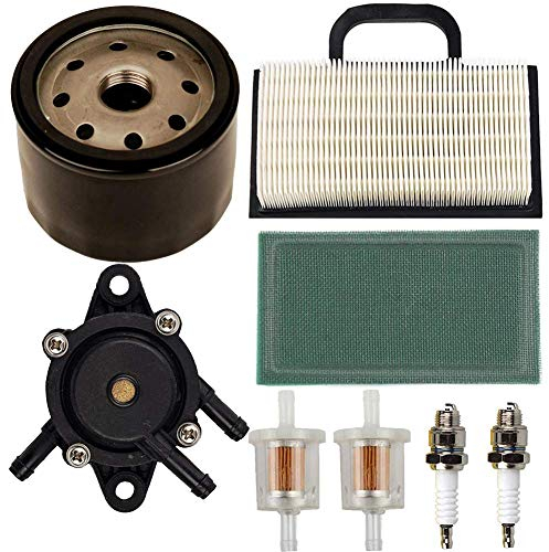 JJDD Ersatz-Luftvorfilter Ölfilter Kraftstofffilter 808656 Kraftstoffpumpe Zündkerze für Briggs Stratton 691007 Intek V-Twin 18-26 PS Motoren Rasenmäher Teile